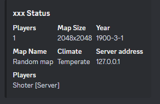 status command execution result